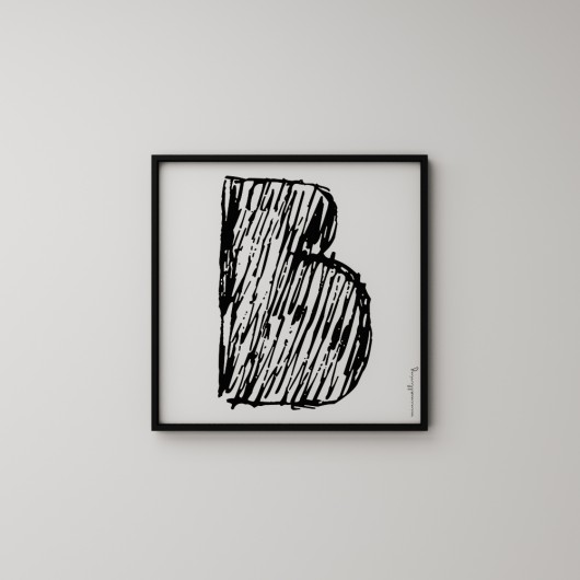 LITERA &quot;B&quot;  - grafika 50x50 MINIMALLIVING