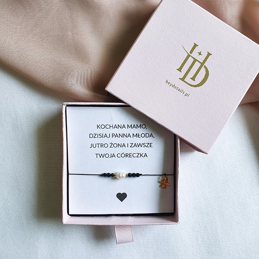 bransoletki na sznurku Bransoletka na Ślub dla MAMY