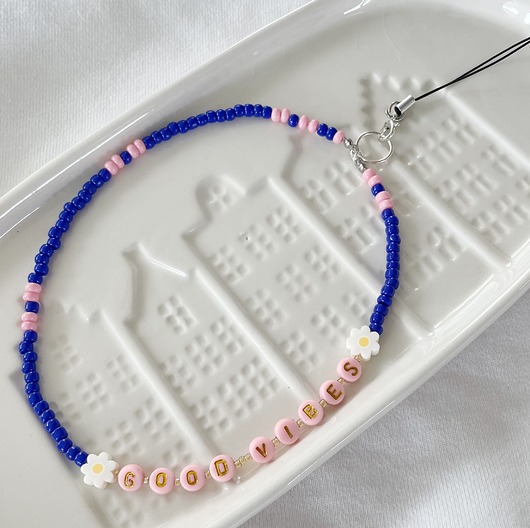 breloki Charms do telefonu  GOOD VIBES blue