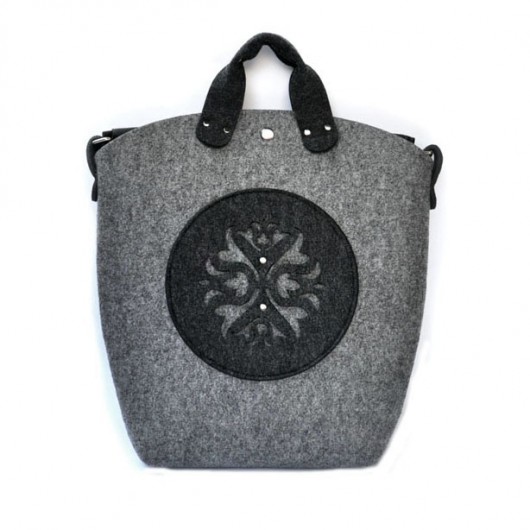 BiGGest BaG - vol.3 szara z grafitową aplikacją Beltrani