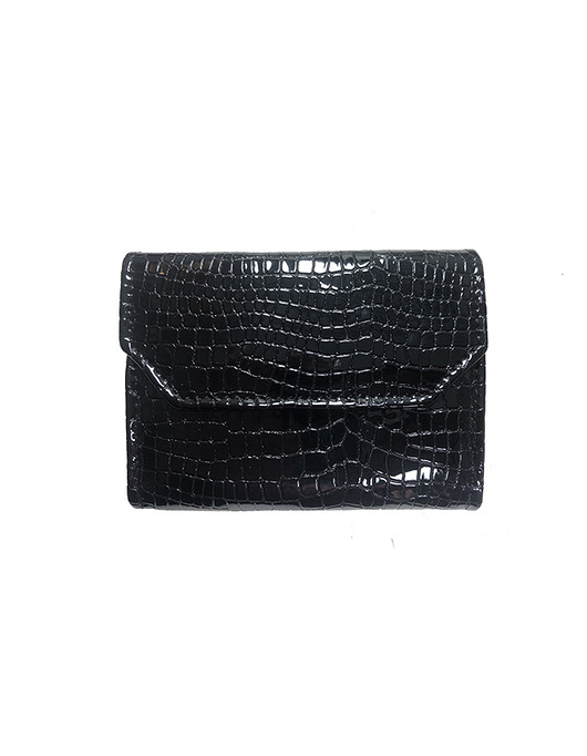 Portfel damski Multicard mini Blackissimo lakier SKINISSIMO
