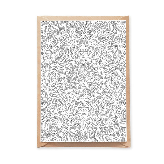 Mandala,Motyle - Pocztówka do Kolorowania Anna Grunduls Design