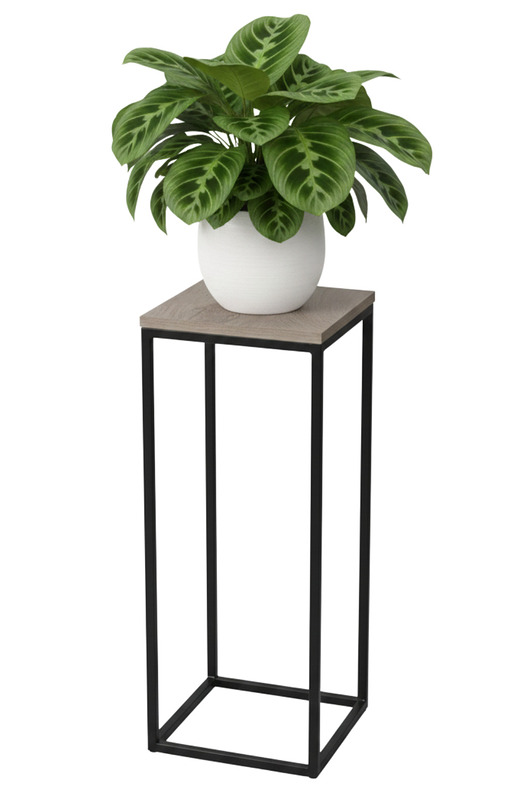 kwietniki Kwietnik Metalowy Drewno TAVOLO 60cm czarny loft