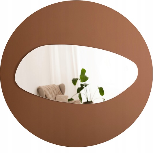 lustra stojące i wiszące LUSTRO PLAMA NIEREGULARNE DO SALONU POKOJU ŁAZIENKI NOWOCZESNE 80x37CM