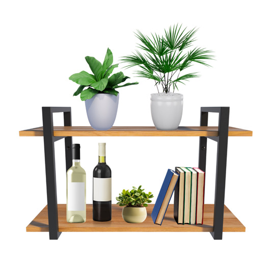 regały i półki Półka na Ścianę Wisząca 60 cm Loft Dąb Złoty Regał Nowoczesna Ścienna