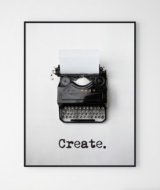 Plakat MINIMAL/ Create Szare Kropki