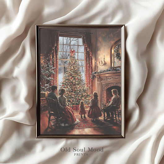 plakaty Plakat / Obraz na płótnie Zimowy wieczór świąteczny zimowy