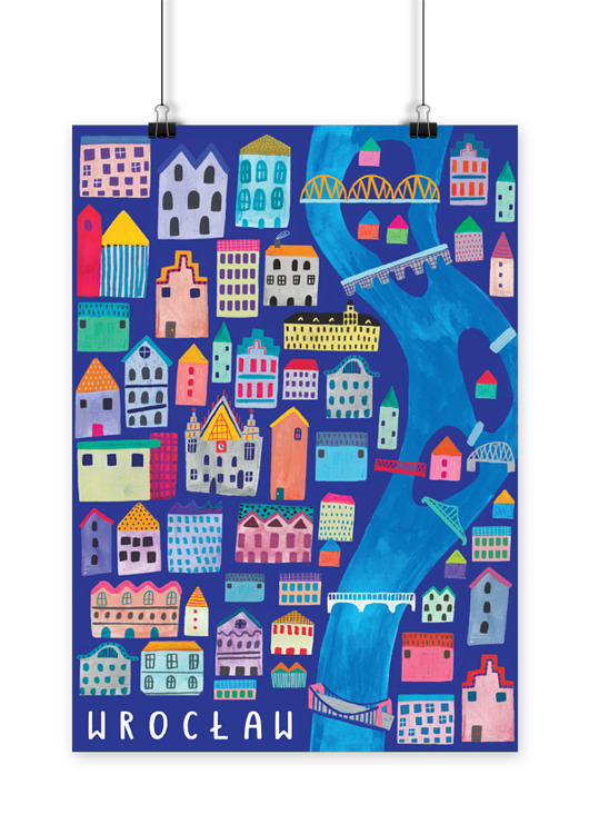 Plakat Wrocław Mapa LOVE POLAND DESIGN
