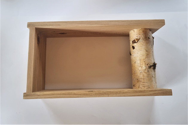 regały i półki Drewniana półka z pniem brzozy, model 1