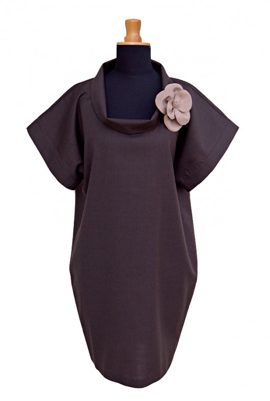 Loose kimono dress 36 brąz Kasia Zapała