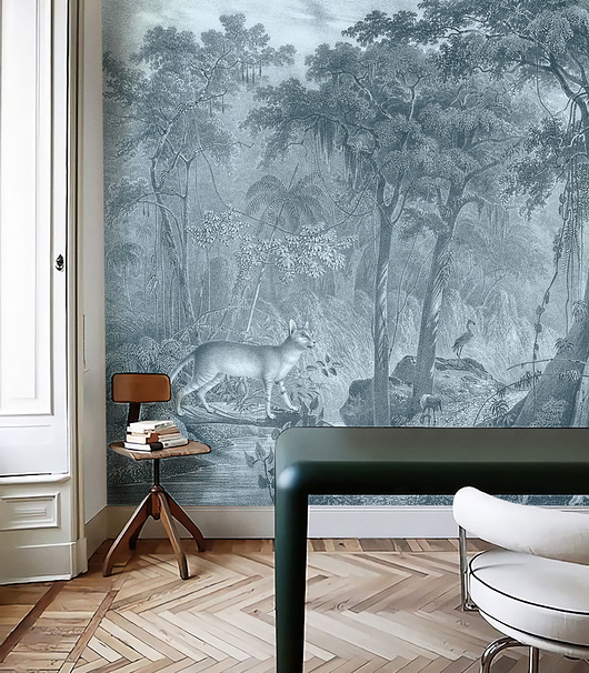 tapety i naklejki ścienne Tapeta Jungle Cat Blue