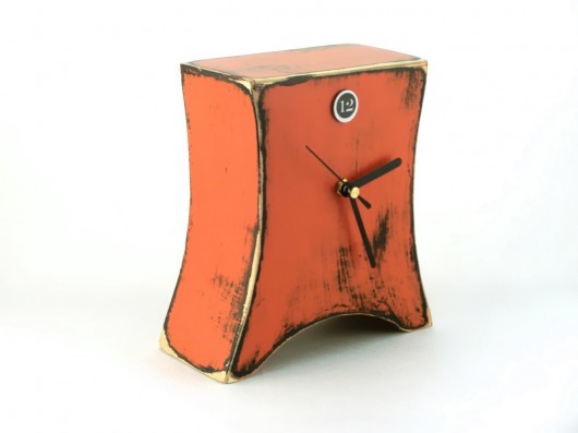 zegarek OldE aRRow orange Clock Wood Studio