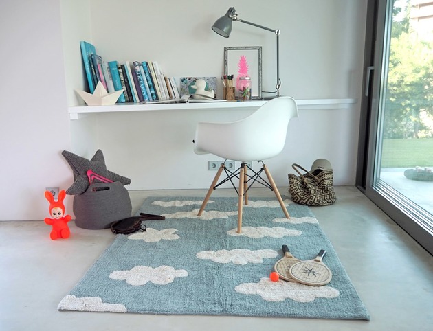 dywany Dywan Bawełniany Cloud Vintage Blue 120x160 cm Lorena Canals