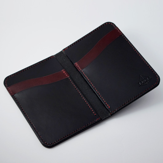 portfele męskie Portfel na karty ręcznie robiony ze skóry naturalnej
