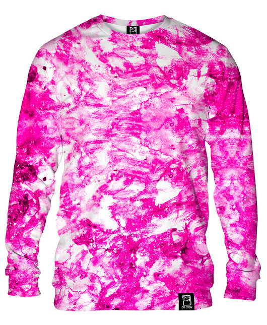 bluzy męskie Bluza Bez Kaptura Męska DR.CROW Marble Pink