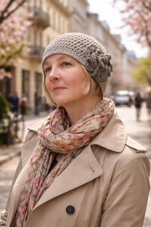 czapki damskie Czapka retro z wełny