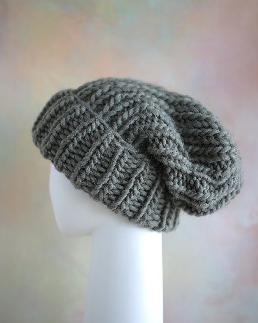 czapki damskie Wełniana czapka oversize LOOSE czarna