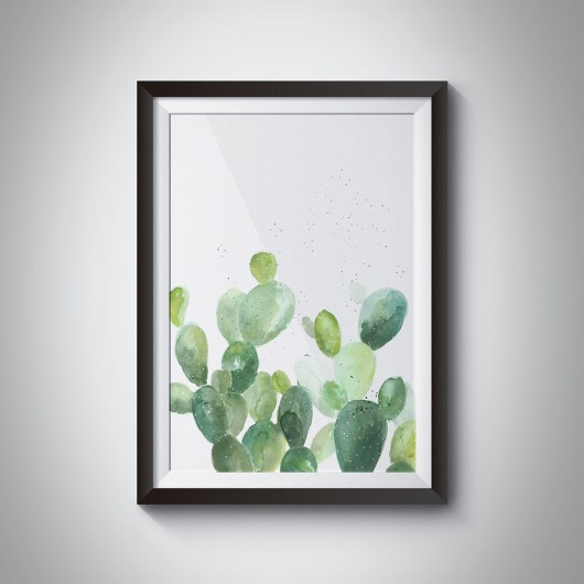 AKWARELOWE KAKTUSY 008 50x70cm  ILOBAHIE