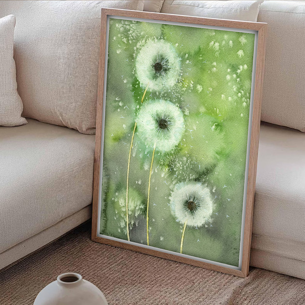 grafiki i ilustracje Dmuchawce. Plakat