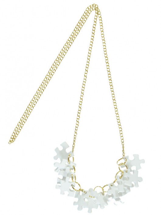 PuzzLove DeLuxe/ necklace S / biały Monika Roth