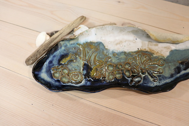 patery i talerze Morska Patera ceramiczna  na Sushi