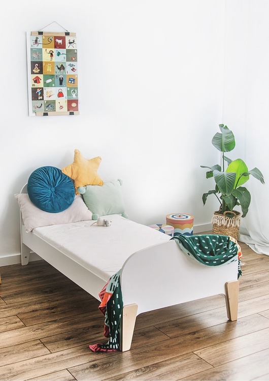 Łóżko dziecięce białe RETRO 80x160 Normastore Kids