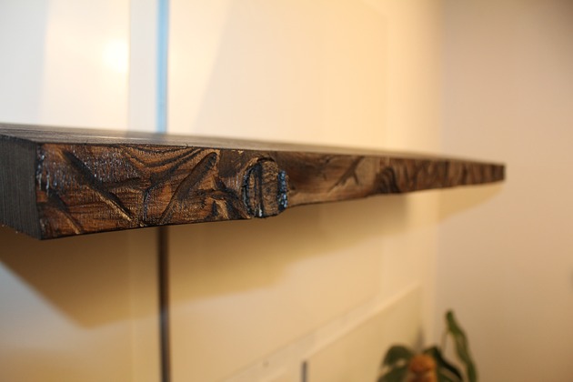 półki Półka ścienna z żywą krawędzią grubość 38 mm drewno z odzysku