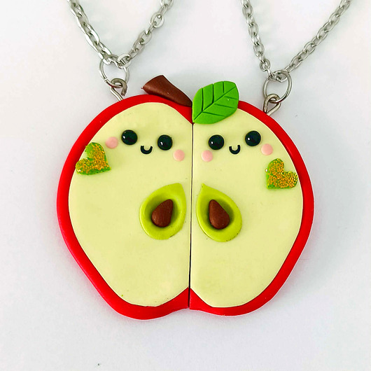 naszyjniki - inne Naszyjnik  2 Kawałki Jabłuszka