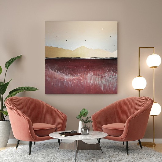 obrazy Horyzonty słońca  // duży obraz olejny 100x100cm