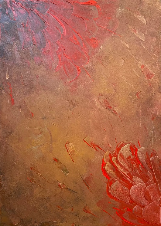 obrazy Walka żywiołów / 50x70 cm Magda Kubiak obraz strukturalny