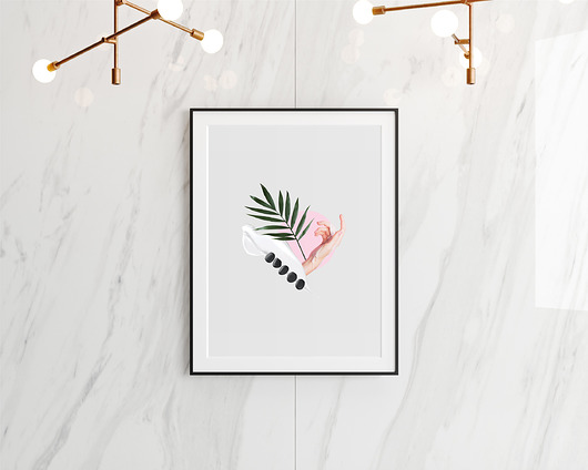 Plakat kolaż BEAUTY CARE 30x40 lub 40x50  MAVI