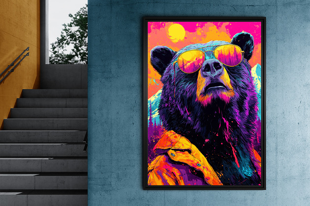 plakaty Niedźwiedź - grafika na plakacie