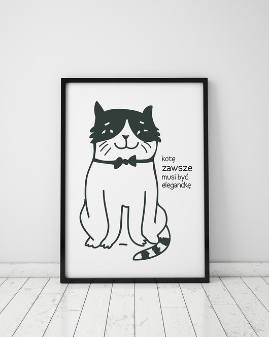 plakaty Plakat z kotem z kolekcji: codzienność koteczka