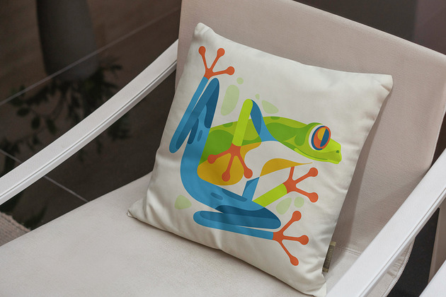 poduszki z grafiką Poduszka dekoracyjna - Frog