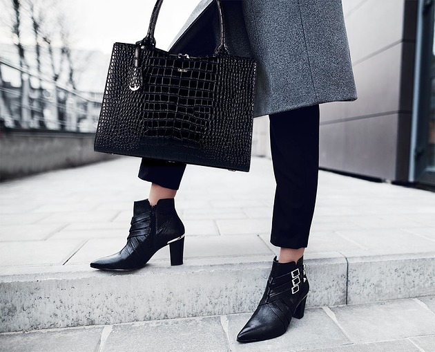 TORBA na laptopa CROCO JET BLACK Socha