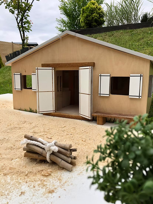 klocki i zabawki drewniane Mini stajnia dla koni
