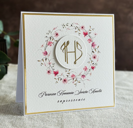 zaproszenia na komunię Zaproszenia na komunię, wzór 58A