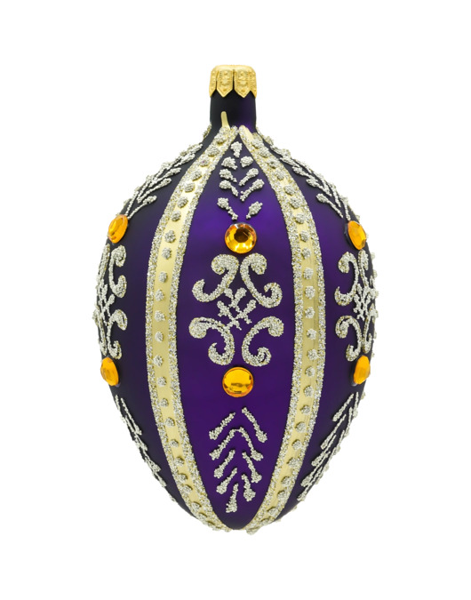 ozdoby choinkowe Bombka choinkowa: Ekskluzywne jajo Faberge z kamieniami: purpurowe