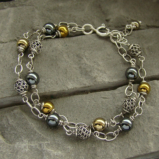 bransoletki z kamieni naturalnych Hematyt  - bransoletka