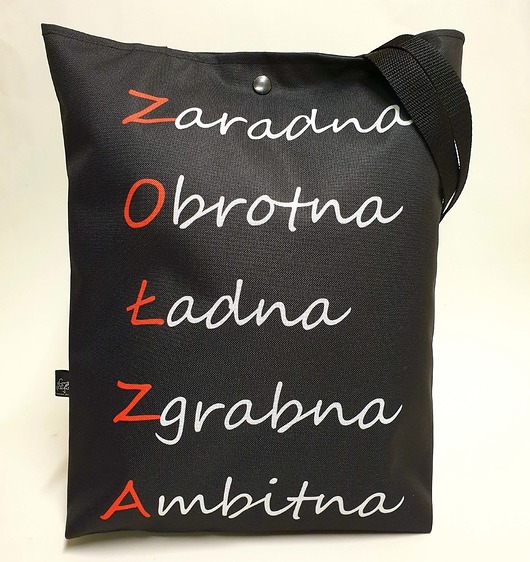 Duża torba z napisem :) Gaul Designs