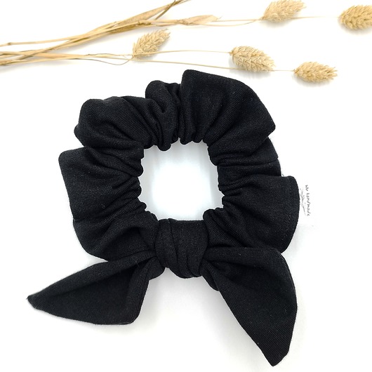 gumki do włosów Scrunchie/frotka dresówka Black