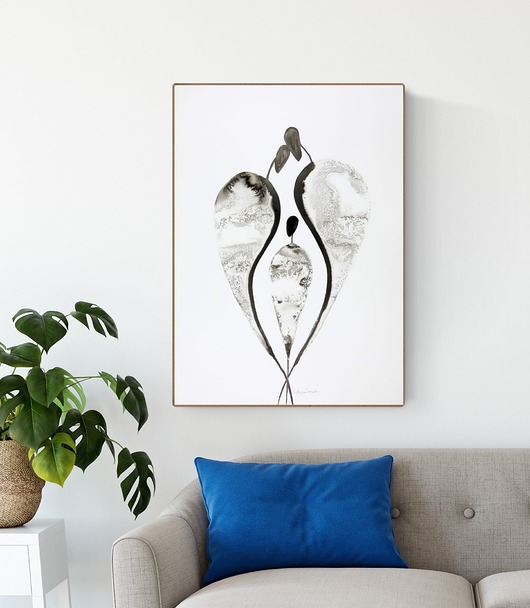grafika 50X70 cm wykonana ręcznie, plakat Krystyna Siwek Art