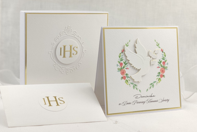 kartki na komunię Kartka na komunię z pudełkiem, LG 35