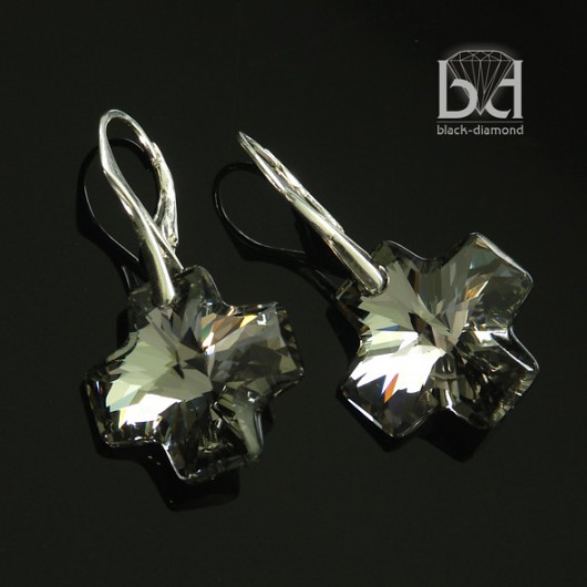 kryształ Swarovski SOLO - crosses Black Diamond