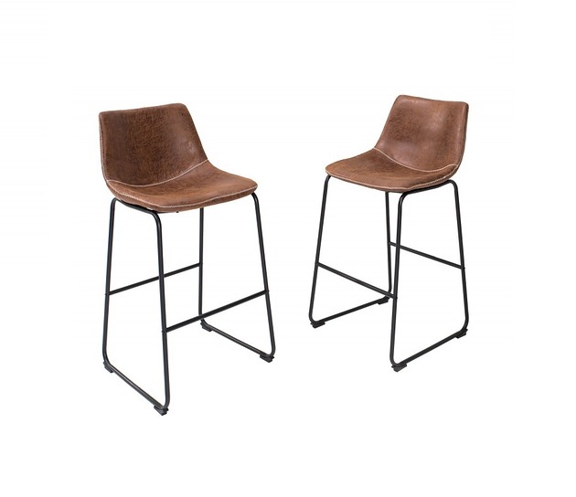Krzesło barowe hooker Djando brąz metal 100cm Home Design