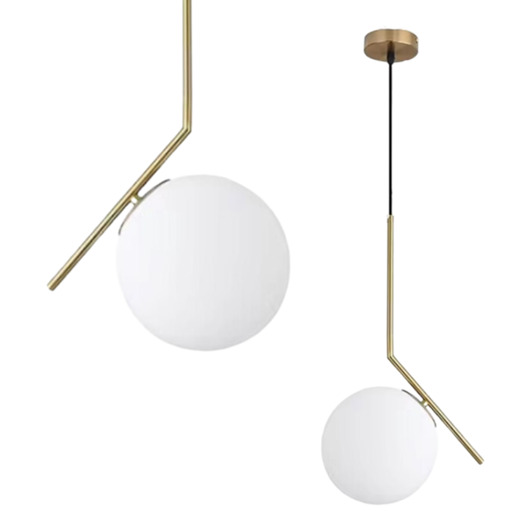 lampy wiszące Lampa wisząca zwis żyrandol lampa na sufit złota szkło kula LED E27