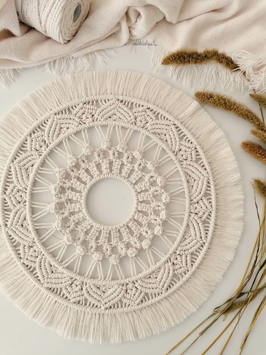 makramy Mandala na ścianę UNA