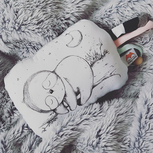 Grzechotka mini poduszeczka/przytulanka Leniwiec Pookys world