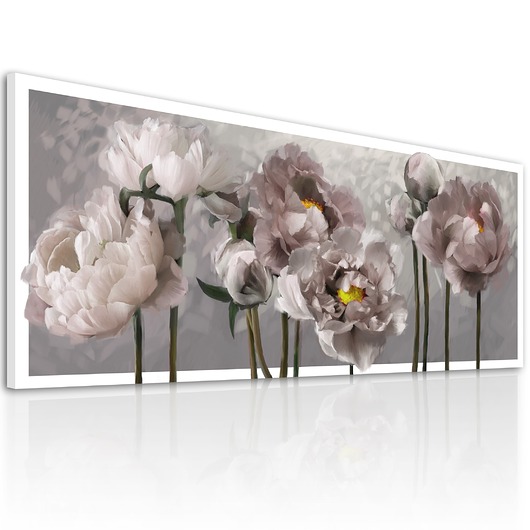obrazy Obraz na płótnie - RÓZOWE PIWONIE 147x60cm
