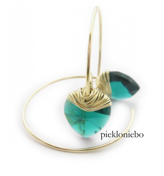Kolczyki Valentino kryształ SWAROVSKI pieklo niebo